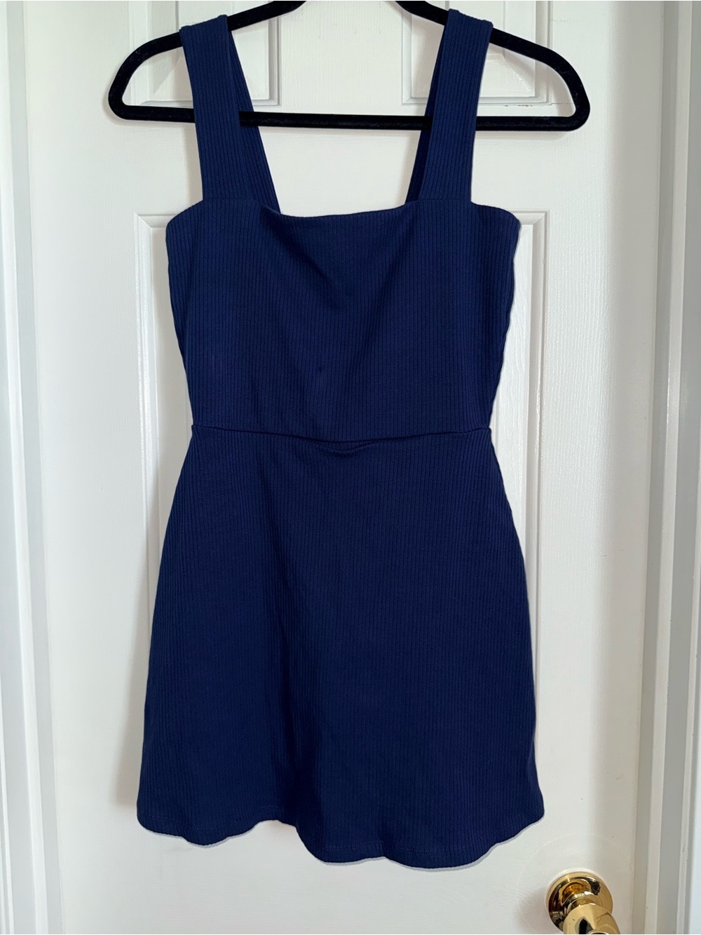 PINK Victoria's Secret Navy Ribbed‎ Square-Neck Mini Dress
